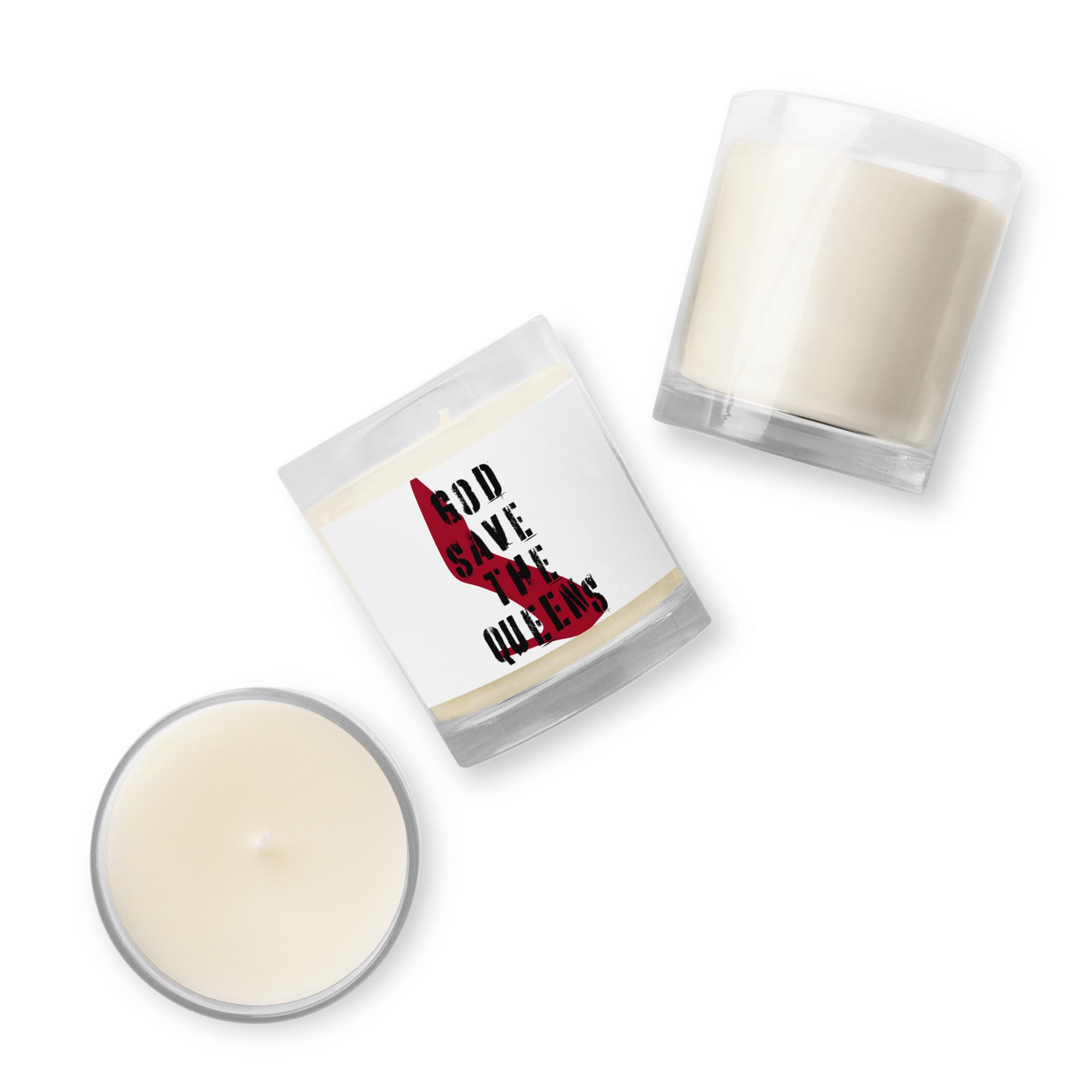 God Save the Queens Unscented Royal White candle