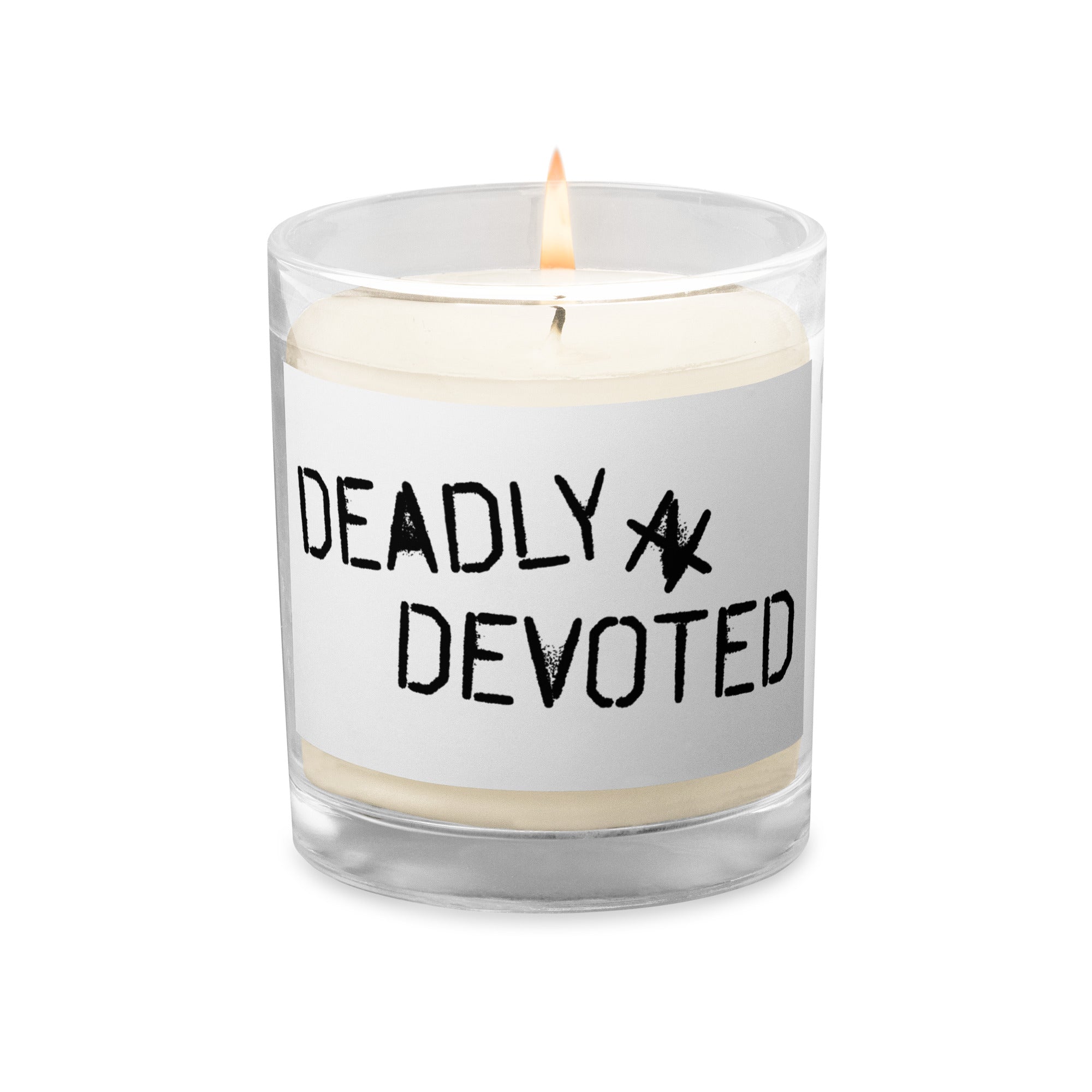 Deadly'N'Devoted Unscented White Candle