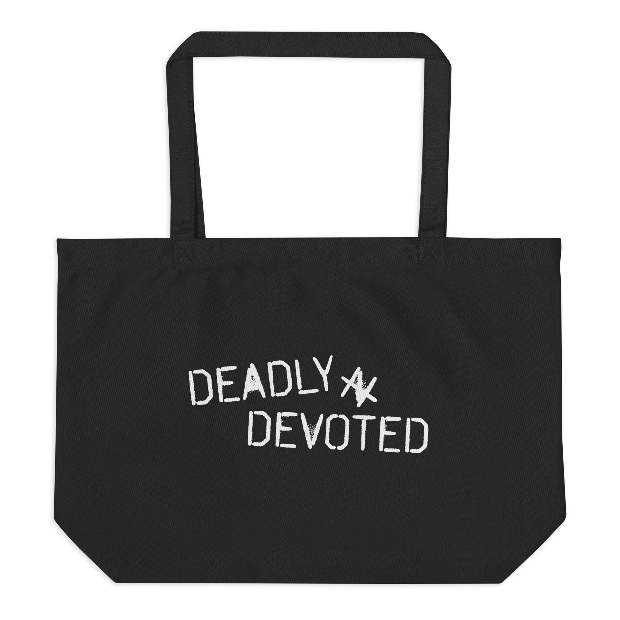 Deadly N Devoted Large Organic Tote Bag