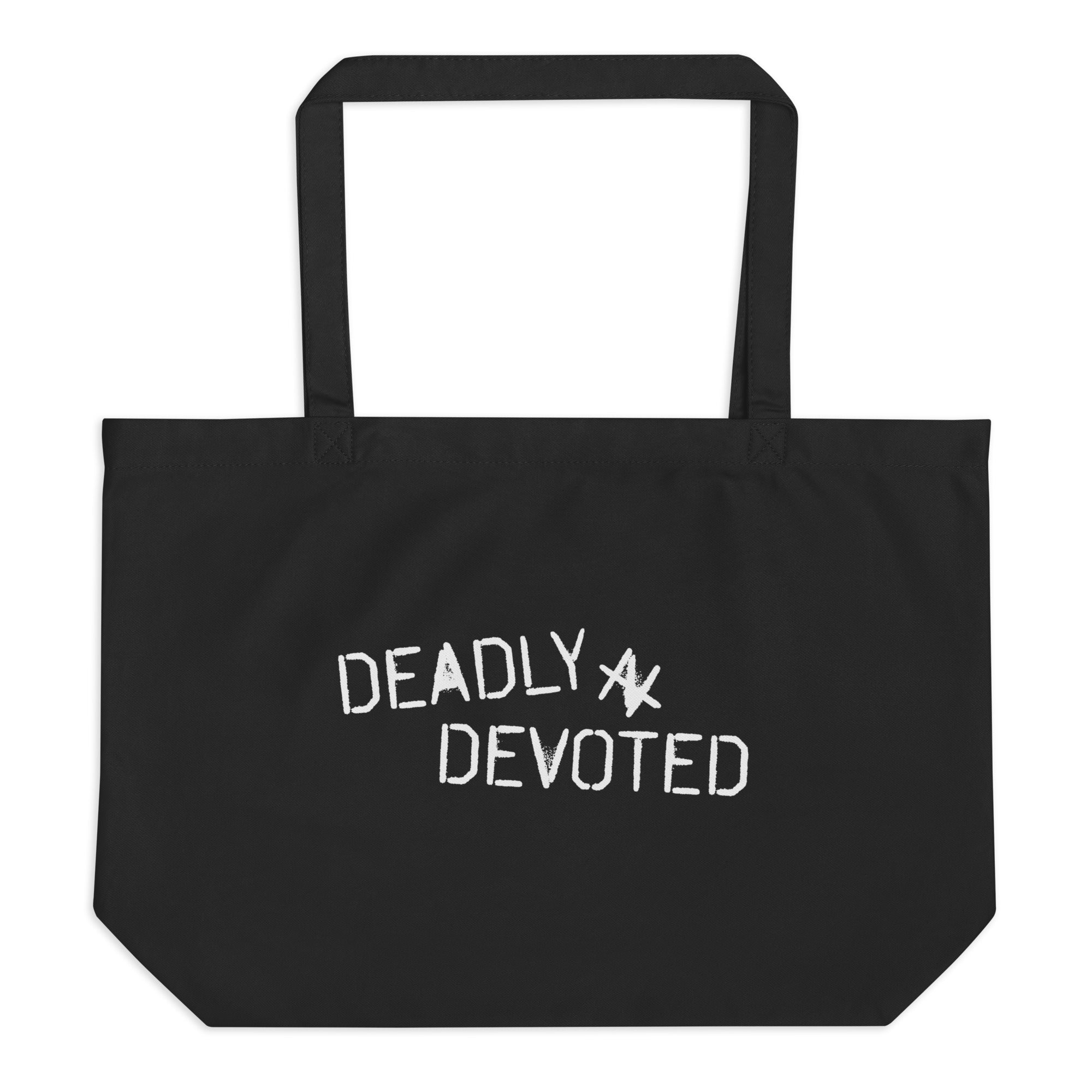 Deadly N Devoted Large Organic Tote Bag