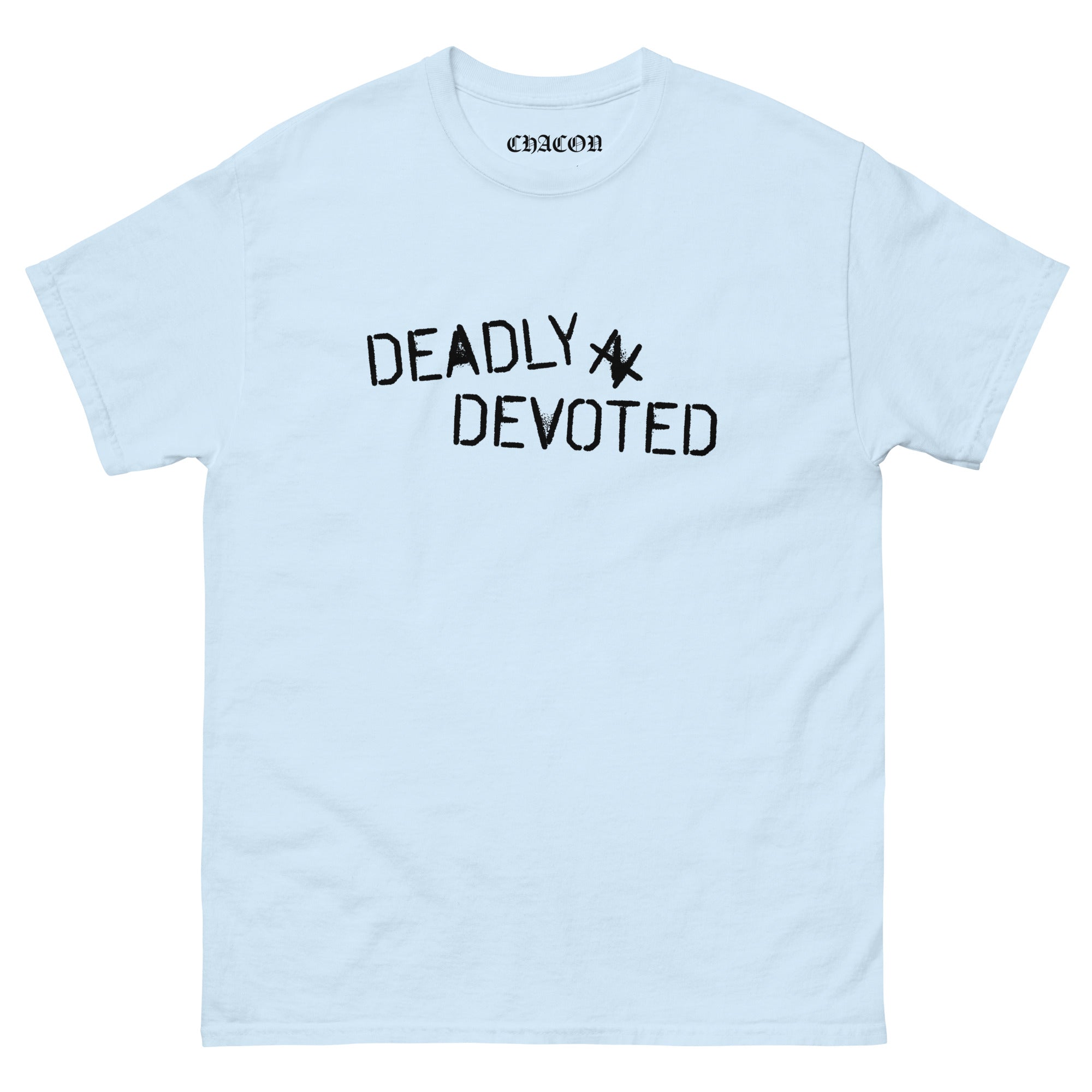 Deadly N Devoted Crew Neck Tee Black Graphic