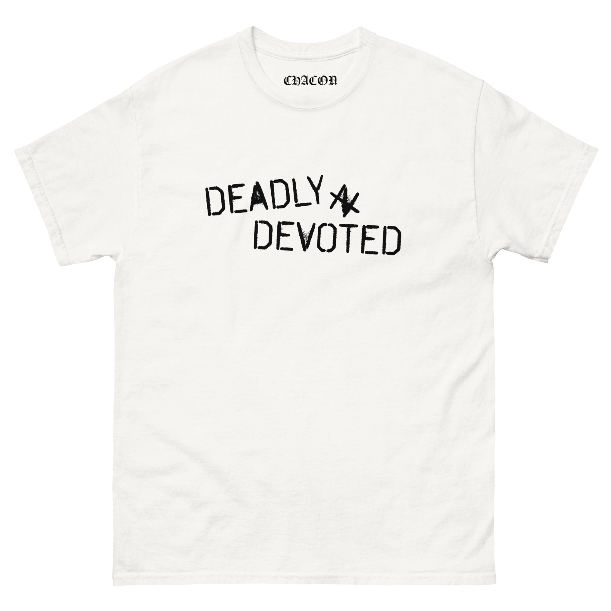 Deadly N Devoted Crew Neck Tee Black Graphic