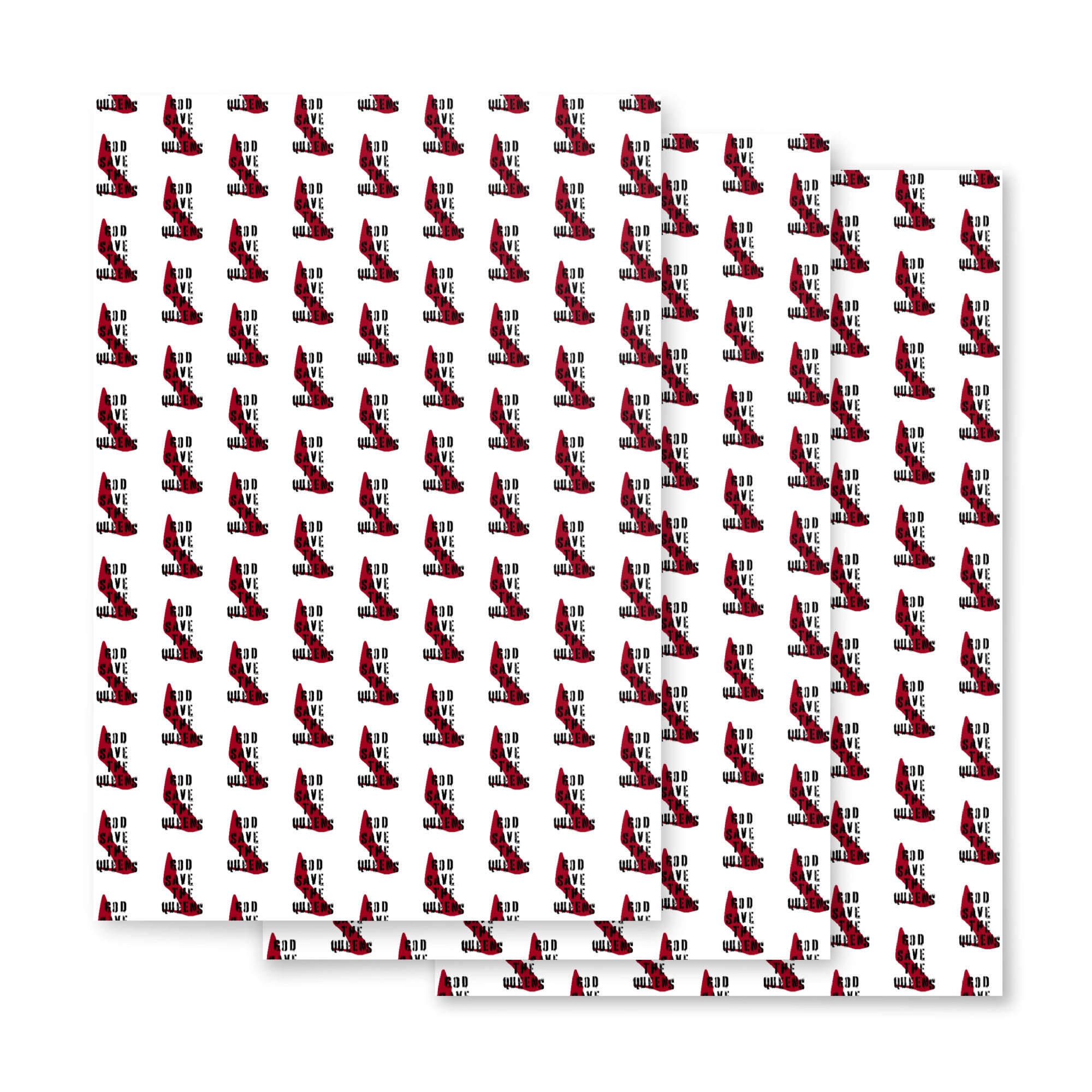 God Save The Queens All Over Print Royal Wrapping paper sheets