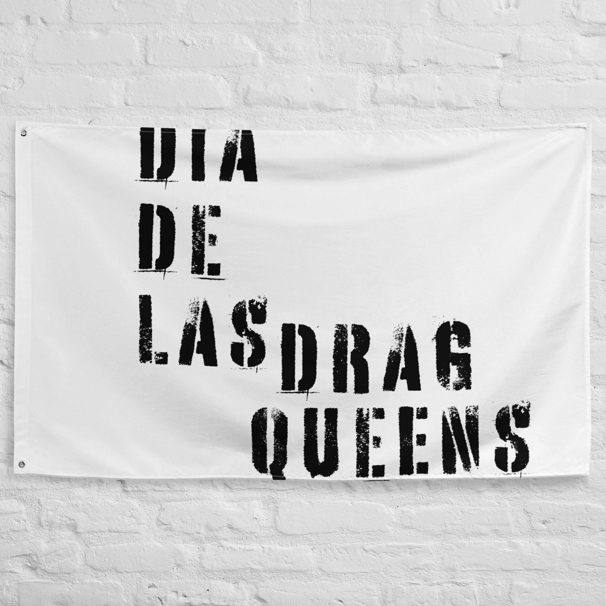Dia De Las Drag Queens Logo 02 Flag White