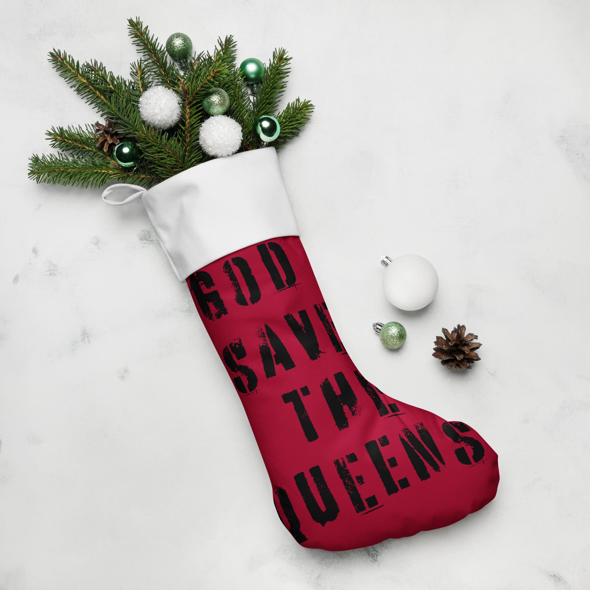 God Save the Queens Royal stocking design 02