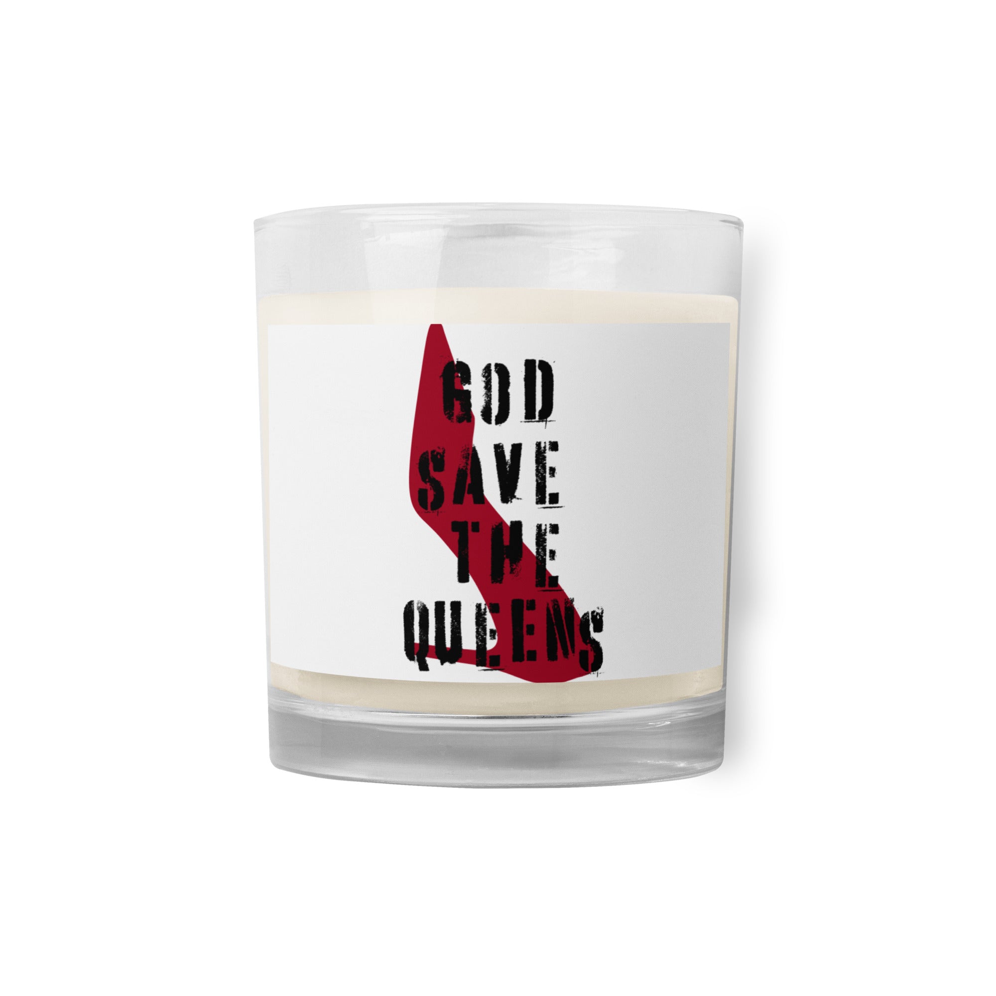 God Save the Queens Classic Unscented White Royal candle