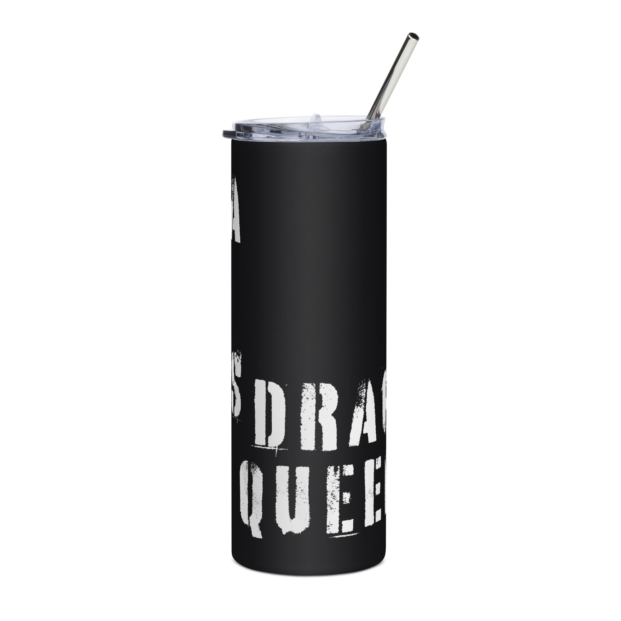 Dia De Las Drag Queens Logo 02  Stainless steel tumbler Black
