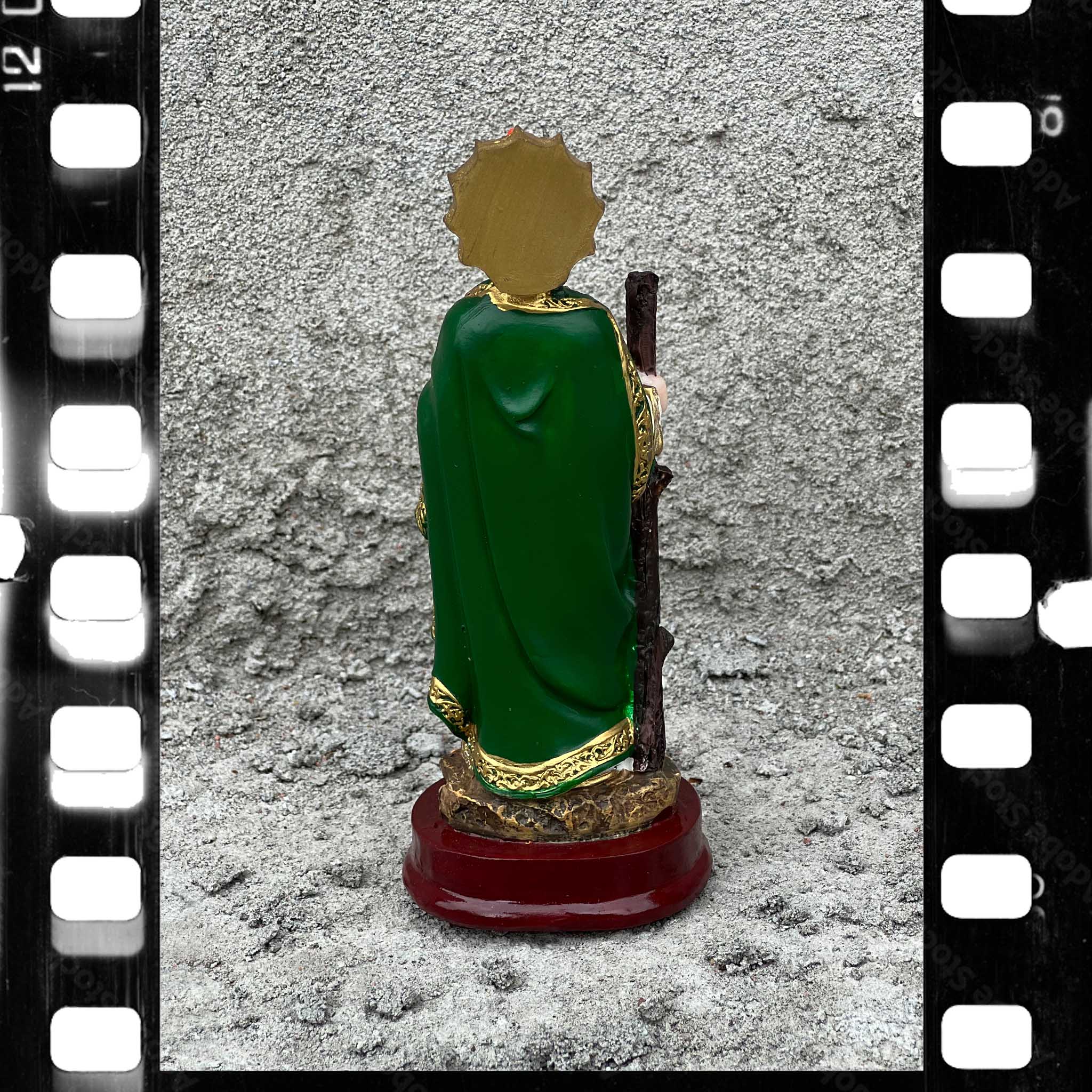 Reclaimed San Judas Tadeo 5.5" Nacro Saint Figurine, St. Judas Narcosaint Statue, San Juditas Narcosanto Estatua, Saint Jude Narco Santo Figurilla