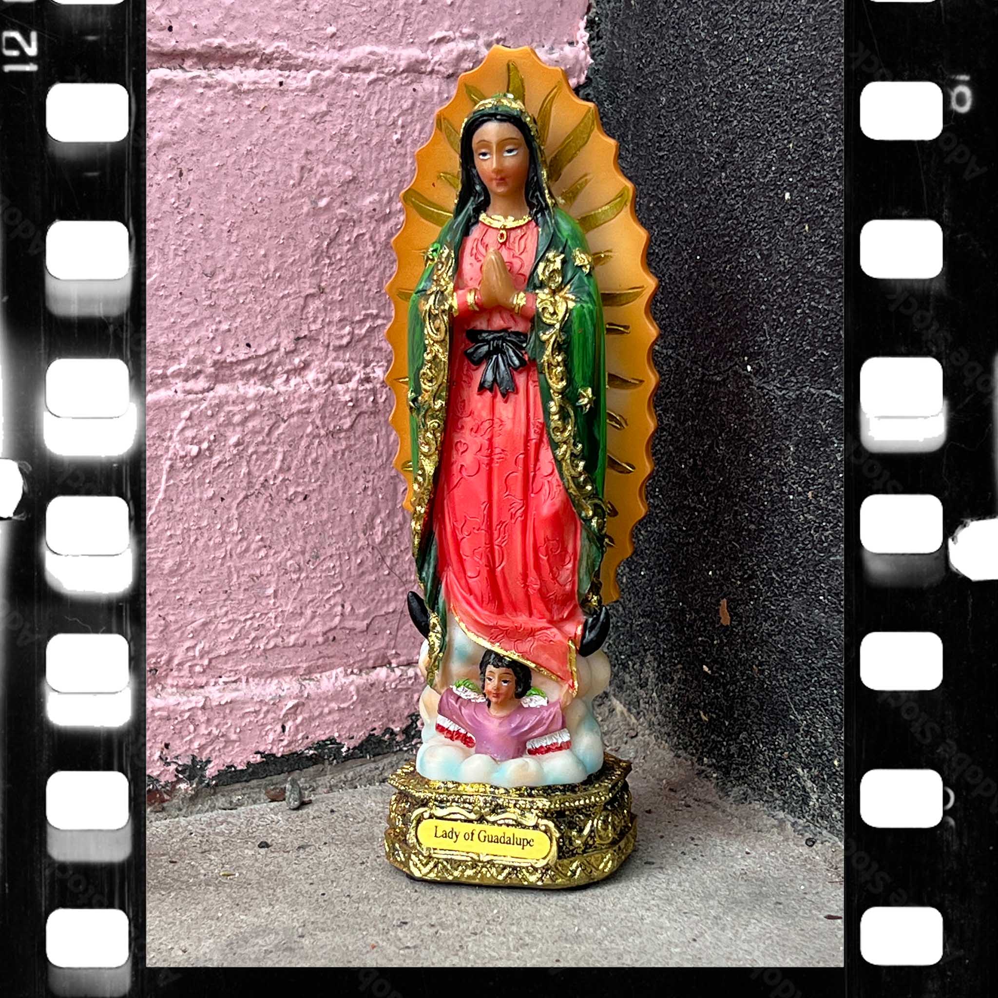 Reclaimed Virgen de Guadalupe 6" Saint Figurine, Nuestra Senora Estatua, Virgencita Figurilla, Virgin Mary Catholic Statue, Our Lady Mexico Figure